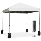8’x8' Outdoor Pop up Canopy Tent  w/Roller Bag-White