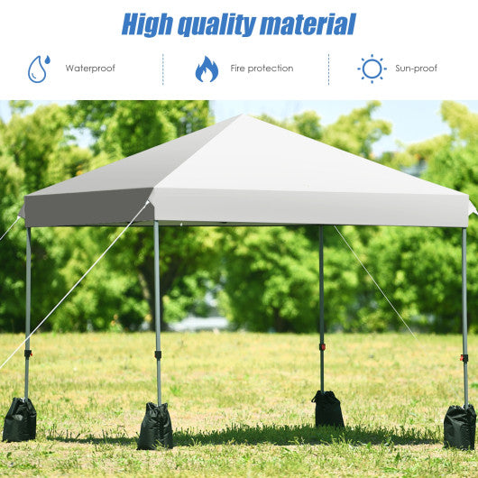 8’x8' Outdoor Pop up Canopy Tent  w/Roller Bag-White