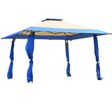 13 Feet x 13 Feet Pop Up Canopy Tent Instant Outdoor Folding Canopy Shelter-Blue