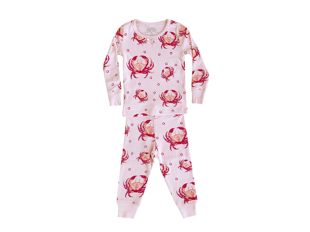 Pink Crab Pajamas by Little Hometown