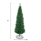 PVC Artificial Slim Pencil Christmas Tree-5 Feet