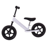 12 Inch Kids No-Pedal Bike with Adjustable Seat-White