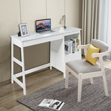 47.5 Inch Modern Home Computer Desk with 2 Storage Drawers-White