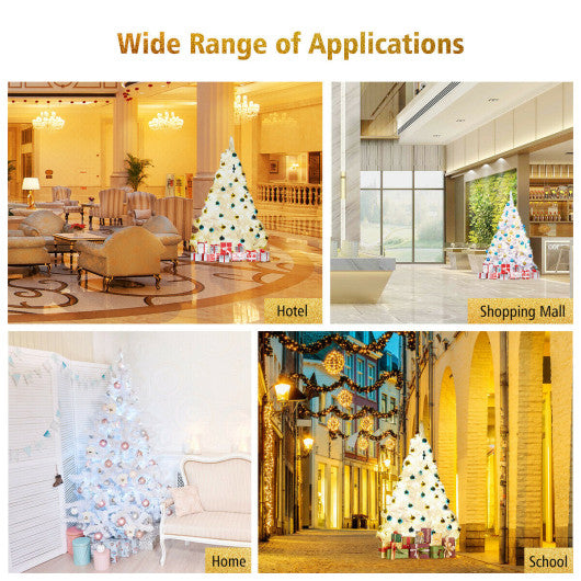 6' / 7.5' / 9' Hinged Artificial Christmas Tree with Metal Stand-6 ft