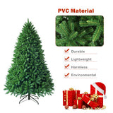 5 Feet Artificial Fir Christmas Tree with LED Lights and 600 Branch Tips