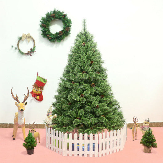 6 Feet Pre-Lit PVC Artificial Carolina Pine Tree with LED Lights