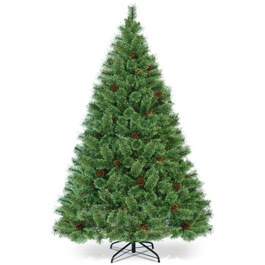 6 Feet Pre-Lit PVC Artificial Carolina Pine Tree with LED Lights