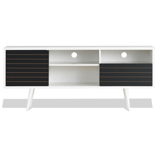 Mid-Century Modern TV Stand for TVs up to 65 Inch with Storage Shelves