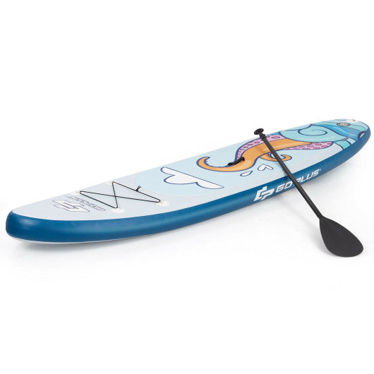 10.5 ft Inflatable Stand Up Paddle Board Surfboard with Aluminum Paddle Pump-10.5 ft