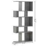 5 Cubes Ladder Shelf Corner Bookshelf Display Rack Bookcase-Gray