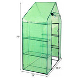 Portable 4 Tier Walk-in Plant Greenhouse with 8 Shelves