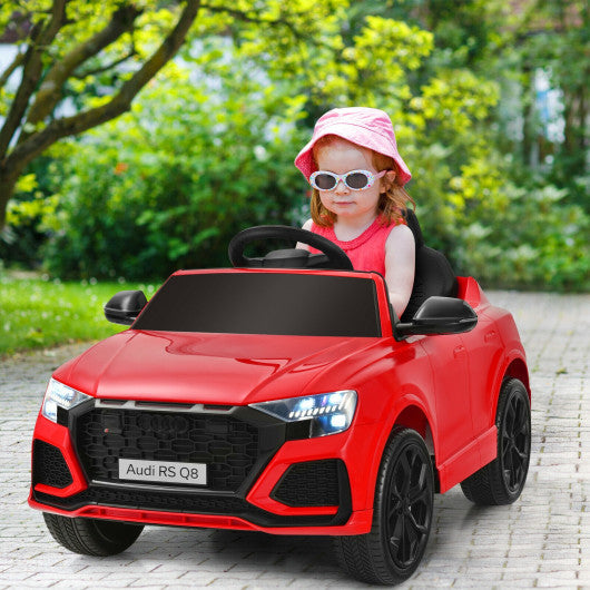 12 V Licensed Audi Q8 Kids Cars to Drive with Remote Control-Red