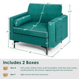 Modular 1/2/3/4-Seat L-Shaped Sectional Sofa Couch with Socket USB Port-1-Seat