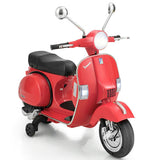 6V Kids Ride on Vespa Scooter Motorcycle with Headlight-Red