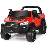 2*12V Licensed Toyota Hilux Ride On Truck Car 2-Seater 4WD with Remote Painted Red