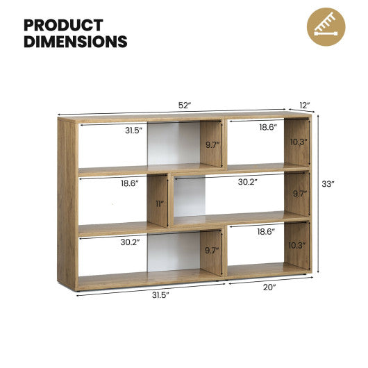 Open Shelf Bookcase with 6 Grids