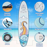 10.5 ft Inflatable Stand Up Paddle Board Surfboard with Aluminum Paddle Pump-10.5 ft