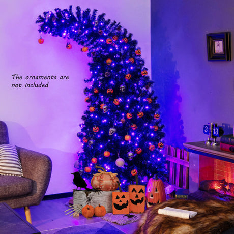 7 Feet Pre-Lit Halloween Tree 8 Flash Modes with 400 Lights