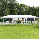 10 x 30 Feet Gazebo Canopy Tent with Connection Stakes and Wind Ropes