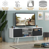 Mid-Century Modern TV Stand for TVs up to 65 Inch with Storage Shelves