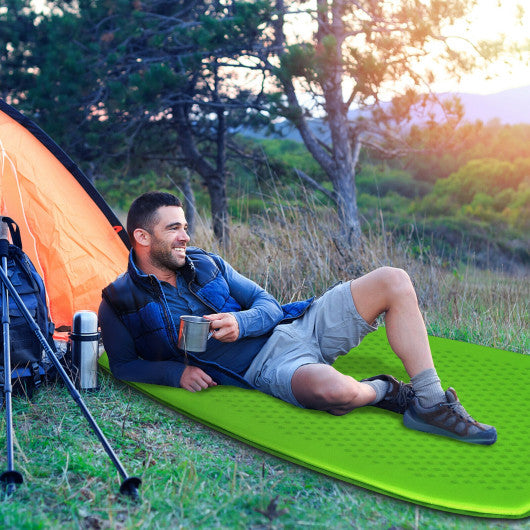Inflatable Sleeping Pad with Carrying Bag-Green