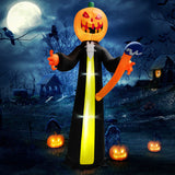 10 Feet Halloween Inflatable Pumpkin Ghosts with Built-in LEDs