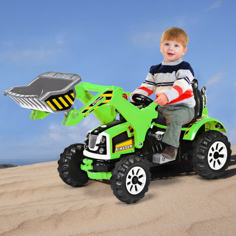 12 V Battery Powered Kids Ride on Dumper Truck-Green