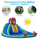 Kids Inflatable Water Slide Bounce House with Carrying Bag Without Blower