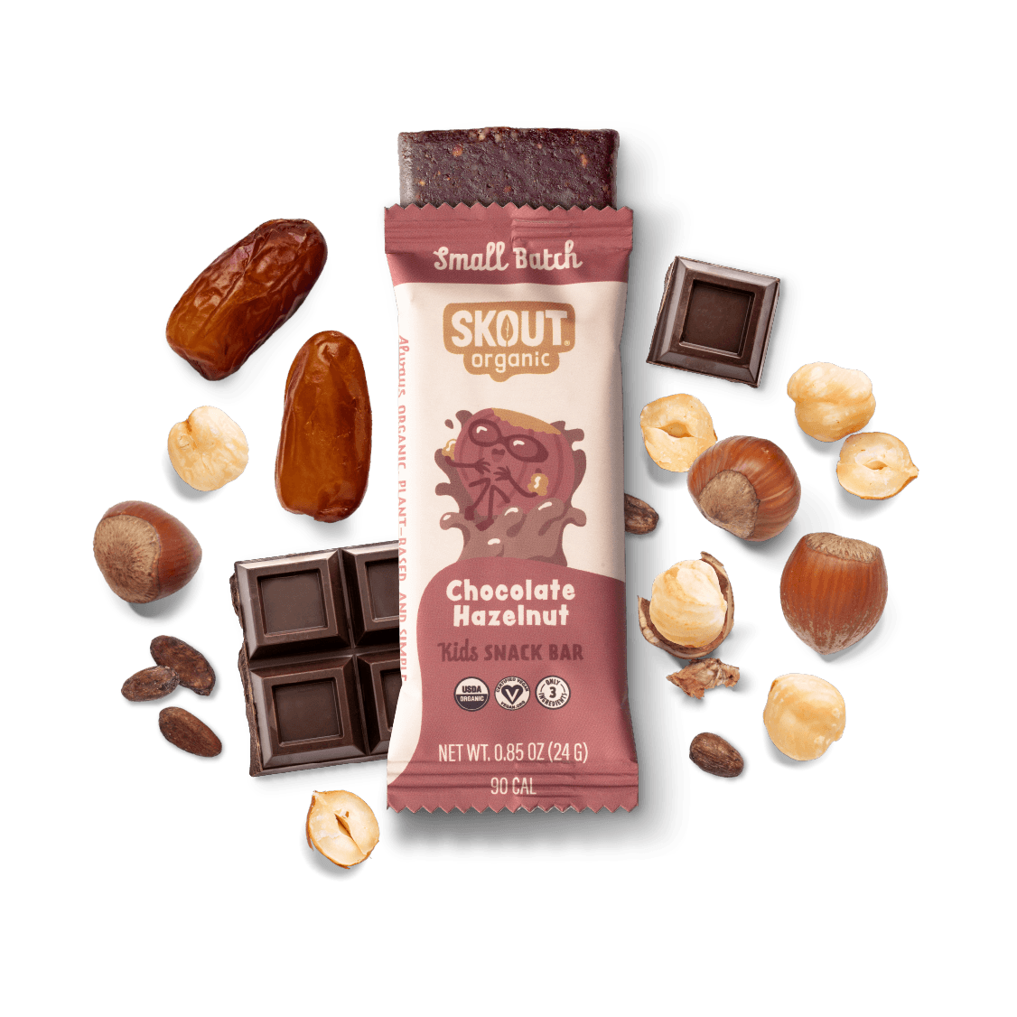 Skout Organic Chocolate Hazelnut Kids Bar by Skout Organic
