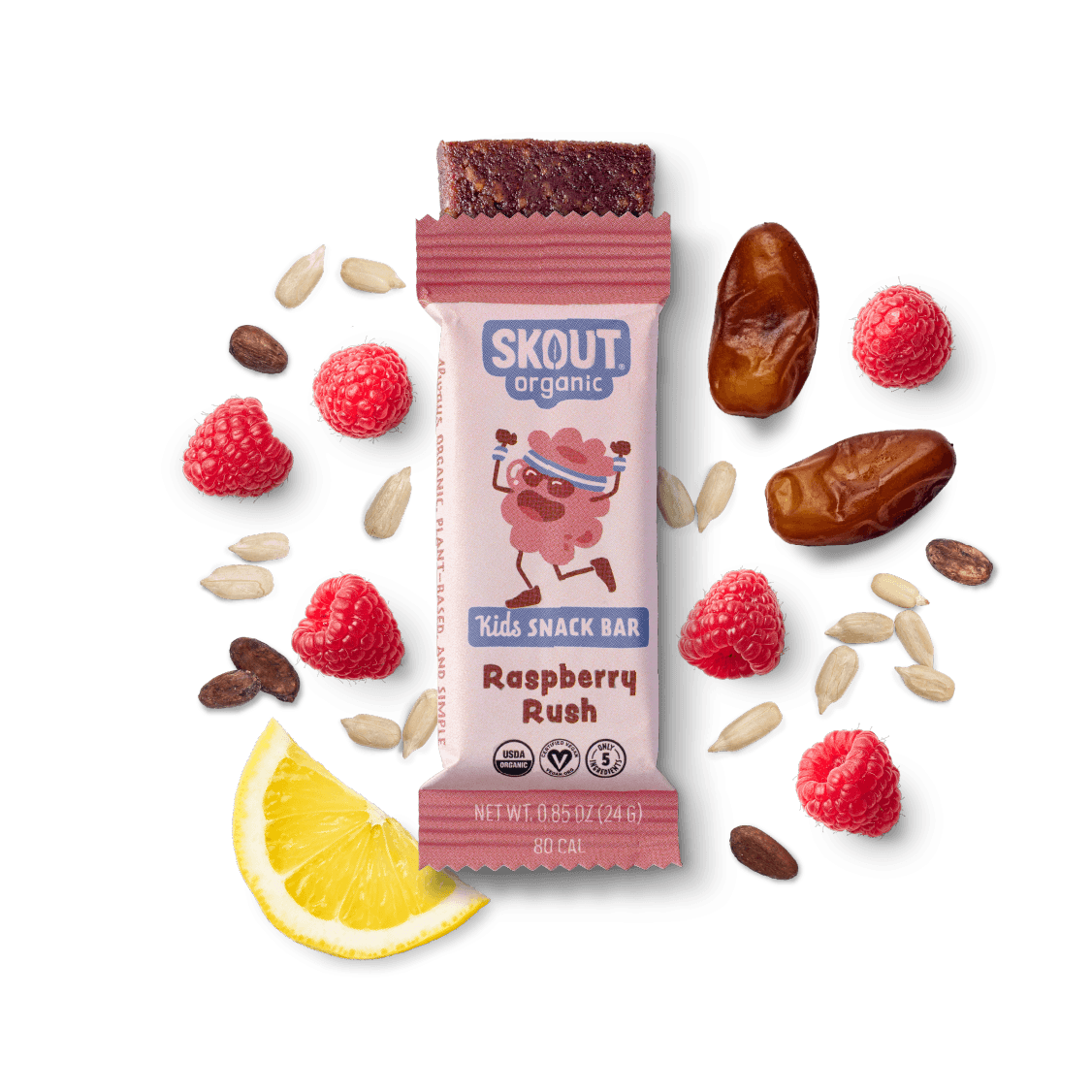 Skout Organic Raspberry Rush Kids Bar by Skout Organic