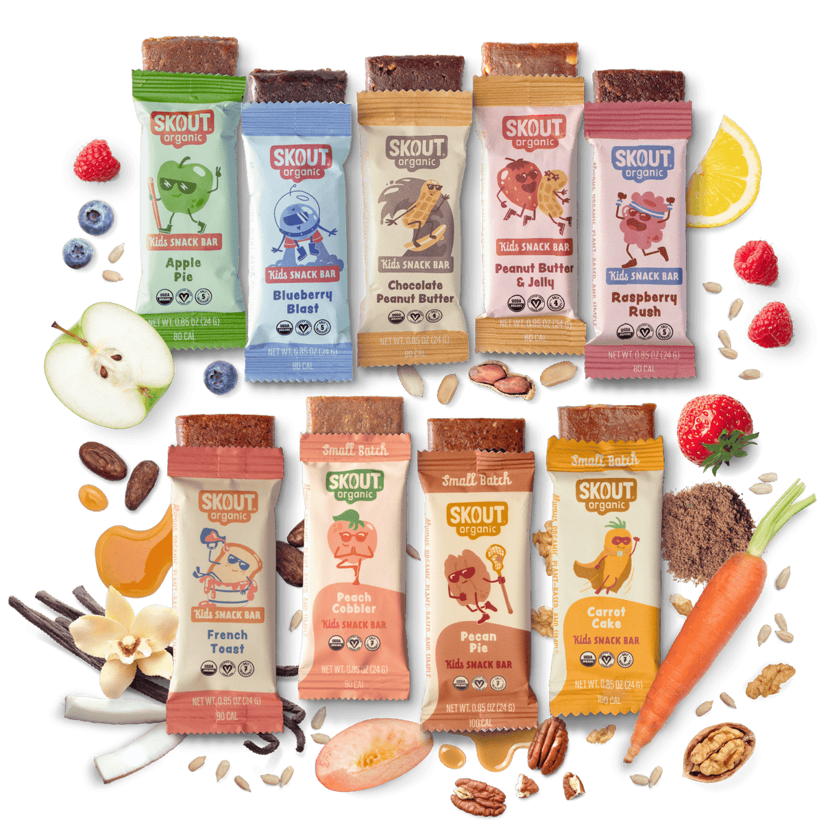 Skout Organic Small Batch Kids Bar Variety Pack - 36 Pack by Skout Organic