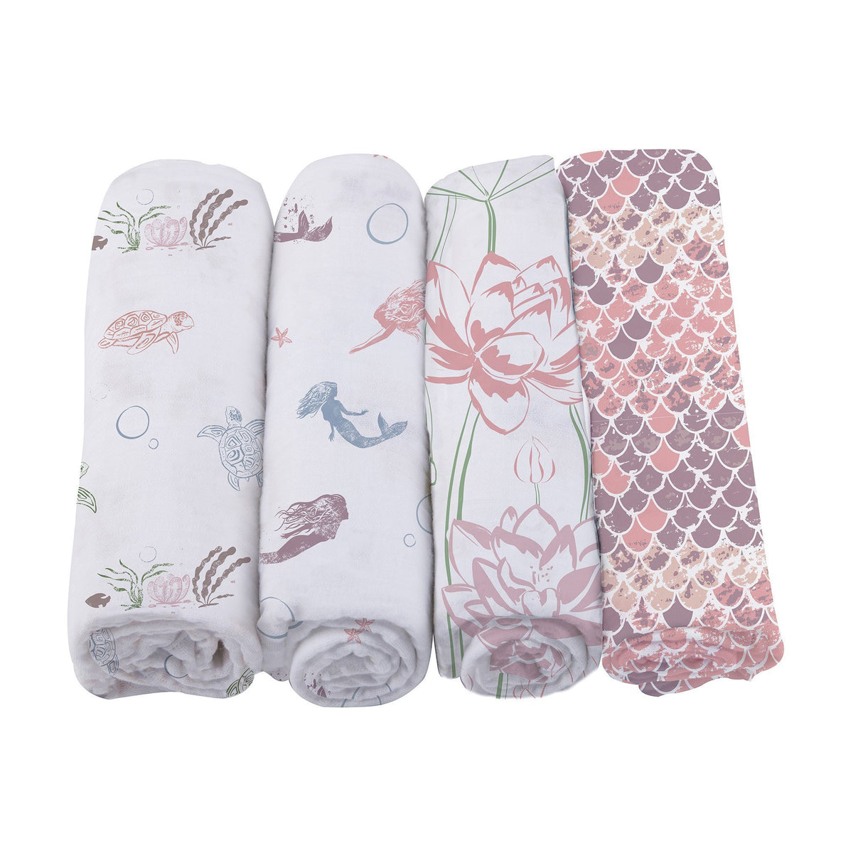 Under The Sea Swaddle Blankets 4 Pack - Aiden's Corner Baby & Toddler Clothes, Toys, Teethers, Feeding and Accesories