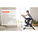 Stationary Indoor Sports Bicycle with Heart Rate Sensor and LCD Display