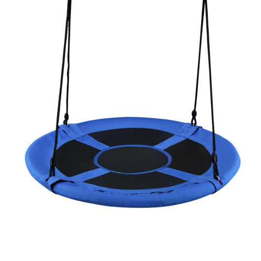 40 Inch Flying Saucer Tree Swing Indoor Outdoor Play Set-Blue