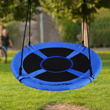 40 Inch Flying Saucer Tree Swing Indoor Outdoor Play Set-Blue