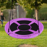 40 Inch Flying Saucer Tree Swing Indoor Outdoor Play Set-Purple