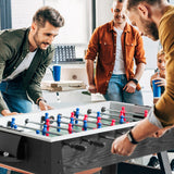 48" Competition Sized Home Recreation Wooden Foosball Table-Black