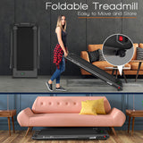 2-in-1 Folding Treadmill with Remote Control and LED Display-Black