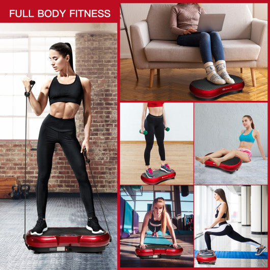 3D Vibration Plate Fitness Machine with Remote Control-Red