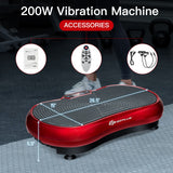 3D Vibration Plate Fitness Machine with Remote Control-Red