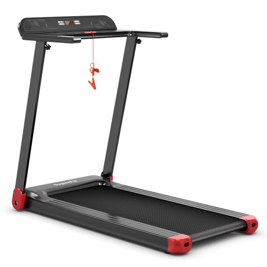 Folding Electric Compact Walking Treadmill with APP Control Speaker-Red