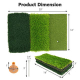 3-in-1 Golf Hitting Mats with 3 Rubber Tees