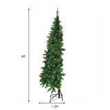 Pre-Lit Artificial Half National Christmas Tree with 8 Flash Modes-6 ft