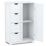 Standing Indoor Wooden Cabinet with 4 Drawers-White