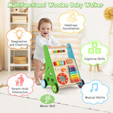 Toddler Push Walker Activity Center Toy with Burr-free Handle