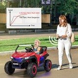12V 2-Seater Kids Ride on UTV with Slow Start Function Music-Red