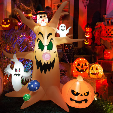 8 Feet Halloween Outdoor Dead Tree with Built-in Led Lights