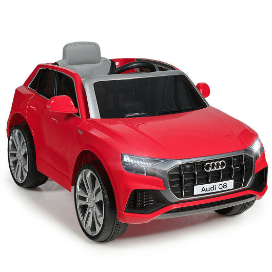 12 V Licensed Audi Q8 Electric Kids Ride On Car with 2.4G Remote Control for Boys and Girls-Red