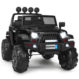 12 V Kids Ride On Truck with Remote Control and Double Magnetic Door-Black