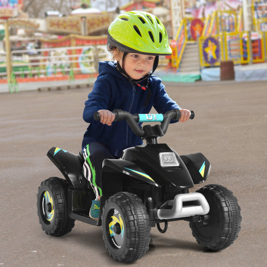 6V Kids Electric ATV 4 Wheels Ride-On Toy -Black